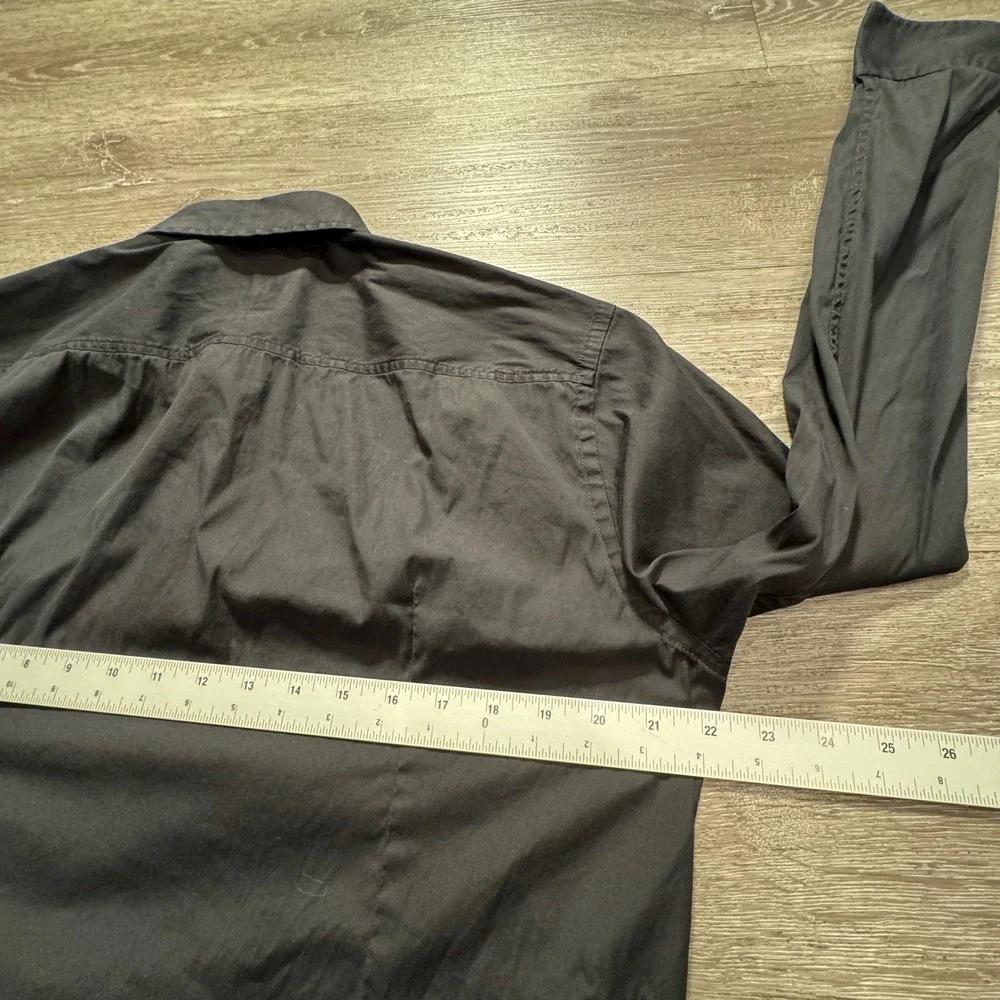 BOSS Shirt Men L 16.5 Black Performance Stretch Slim Fit Long Sleeve Cotton Hugo